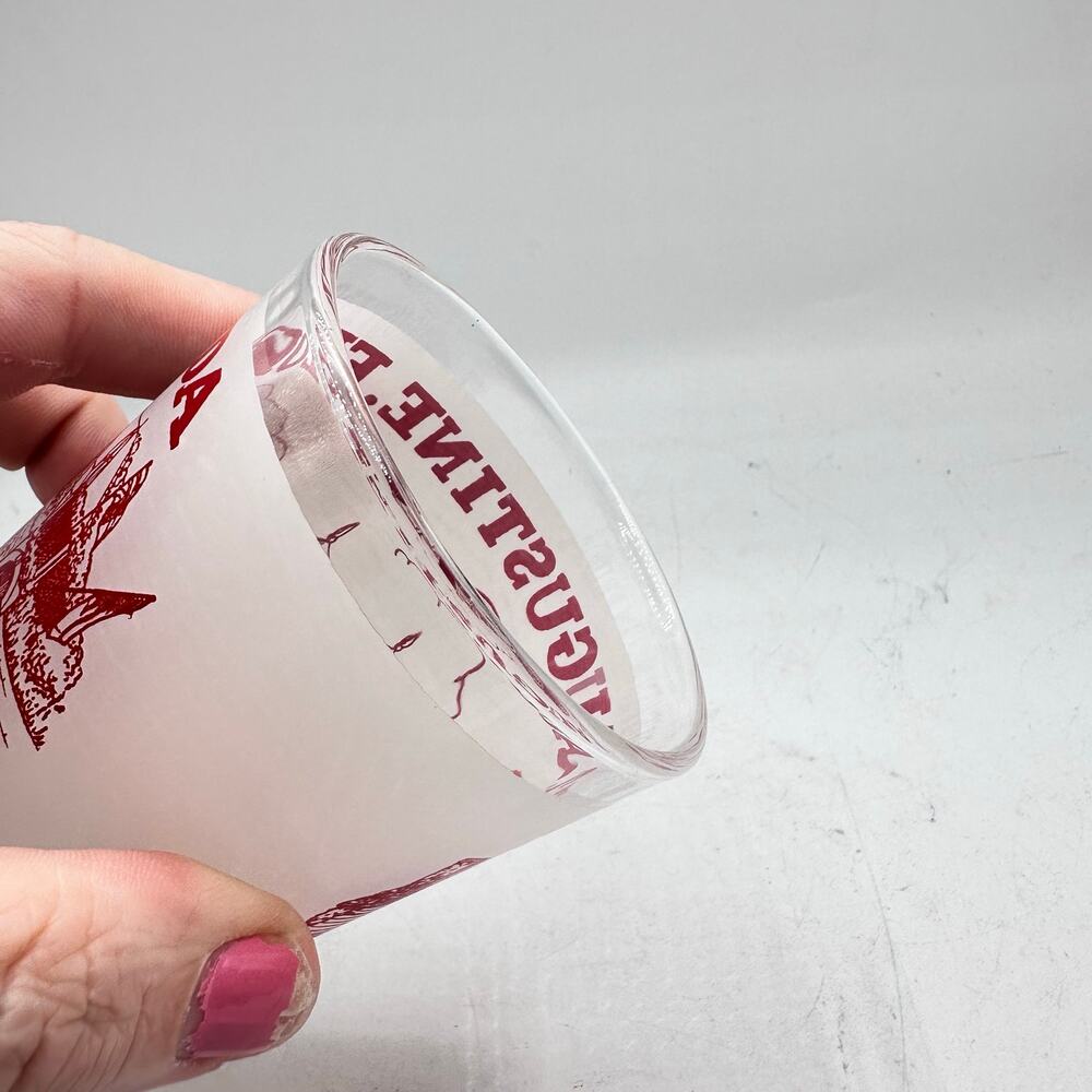 Vintage Florida St Augustine Souvenir Glass Frosted Tumbler Hazel Atlas MCM - Picture 5 of 9